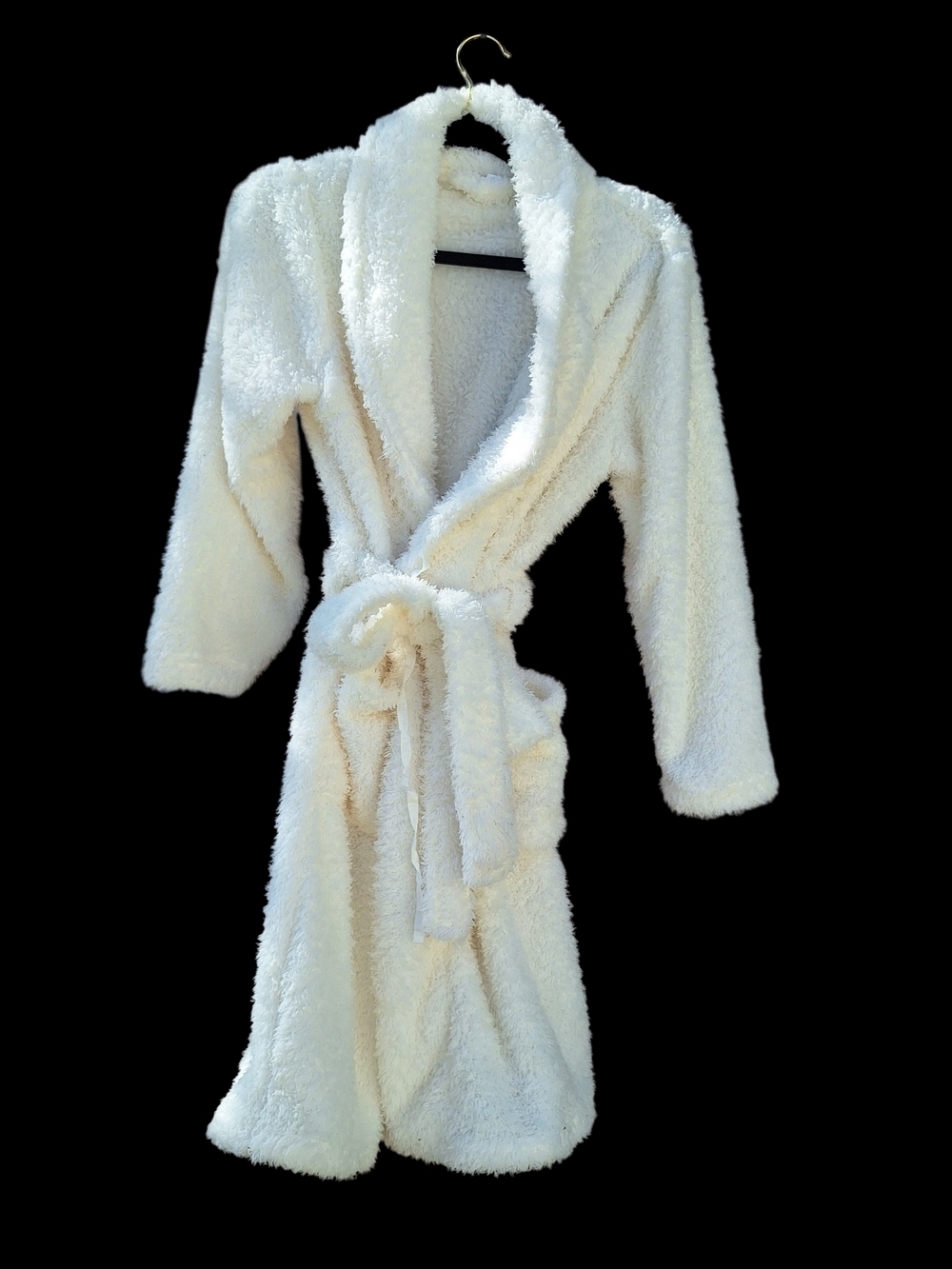 Ulta Beauty Plush Shawl Collar Robe - Cream - Picture 3 of 10